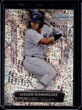 2022 Bowman Sterling Jasson Dominguez Prospects Speckle Refractor #09/99 Yankees
