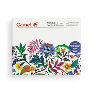 Camel Acrylic Ultra, Pearl and Metallic Colour Set - Pack of 20 shades - Picture 1 of 4
