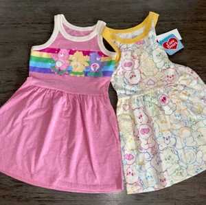 CARE BEARS 2 DRESS SET SLEEVELESS GIRLS NWT 4/5 6/6x 7/8 10/12 - Picture 1 of 5