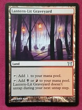 Magic The Gathering CHAMPIONS OF KAMIGAWA LANTERN-LIT GRAVEYARD land card MTG