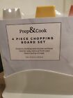 Prep & Cook 4 Piece Colour Coded Chopping Board Set