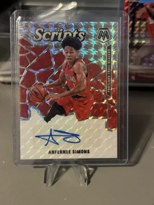 2019-20 Mosaic Basketball Anfernee Simons Silver Scripts - Trail Blazers - Picture 1 of 2