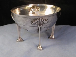 1905 KARL KARLSSON ARTS & CRAFTS ANTIQUE ART NOUVEAU SILVER BON BON DISH BOWL - Picture 1 of 17