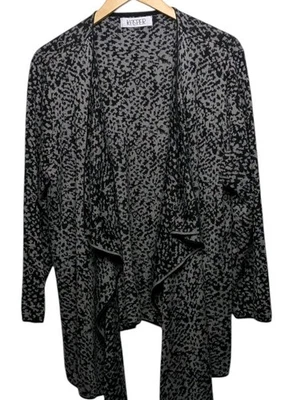 Кардиган Kasper с анималистическим принтом свитер 2X драпировка водопад открытый перед  - Изображение 1 из 4