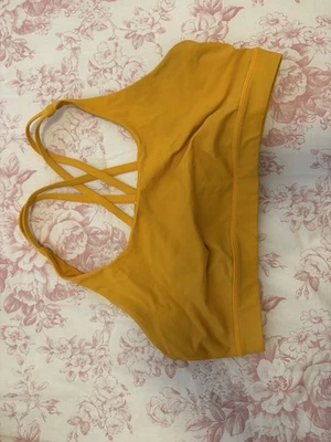 Sujetador deportivo Lululemon amarillo línea corta Energy talla 12 Foto 1 de 2