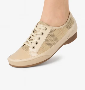 Semler Duffy-H Damen Schnürer Creme Echtleder Komfortschuh TR-Luftpolstersohle - Bild 1 von 8
