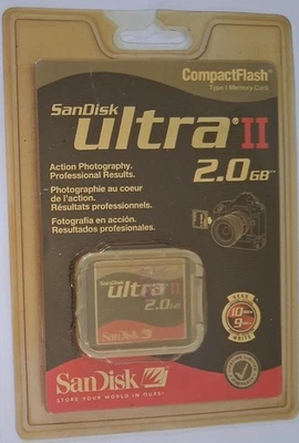 New Sealed SanDisk Ultra II Black 2.0GB Compact Flash Memory Card digital camera - Image 1 of 2