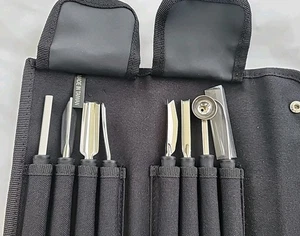 Mercer Culinary Garnishing Tool Set – 8-Piece Stainless Steel Kit & Rolled Case - Picture 1 of 14