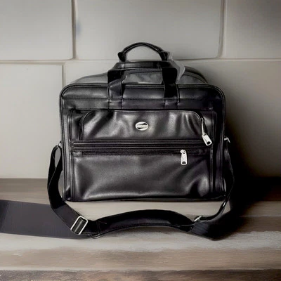 American Tourister Briefcase Laptop Travel Bag Black Soft Side - Image 1 of 4