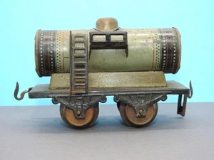 Antique Karl Bub Kbn Nuremberg Allemagne 1920s O Calibre Fer Blanc Wagon Citerne - Imagen 1 de 9