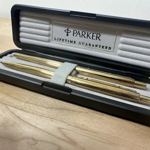 Parker Classic Set 10K Gold Kugelschreiber & 0,5m Bleistift in Originalverpackung USA - Bild 1 von 12