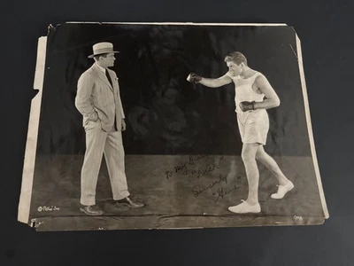 Foto de boxeo autografiada de Gene Tunney 1920 (muy rara) genética firmada Foto 1 de 2