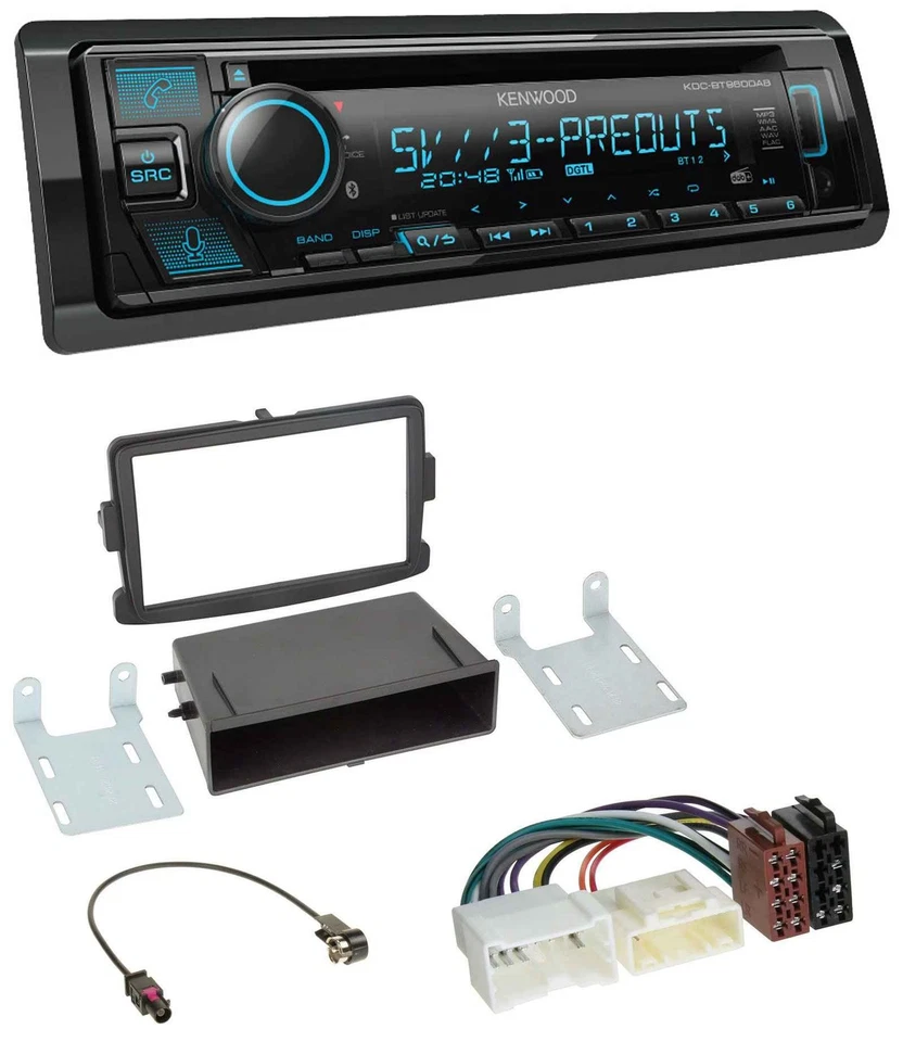 Kenwood Bluetooth USB CD MP3 DAB Autoradio für Dacia Dokker, Duster, Lodgy - Bild 1 von 4