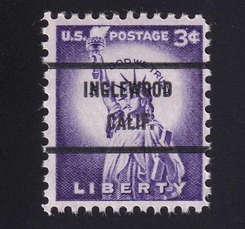 1035c Liberty 3c Bureau Precancel “Inglewood Calif.” PSS-71 MNH OG - Image 1 of 1