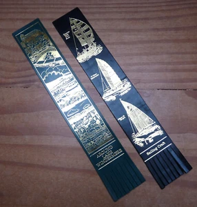 2 leather bookmarks, 'Around Lake Windemere' & 'Sailing Craft'. 1 new, 1 used - Picture 1 of 9