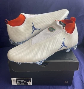 Rare Nike Jordan Vapor Edge Pro 360 Florida Gators PE Cleat Sz 14 CV1668 401 - Picture 1 of 10