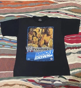 Vintage 2003 WWE PPV Passport To Smackdown Wrestling T Shirt Tee Mens Size Large - Picture 1 of 7