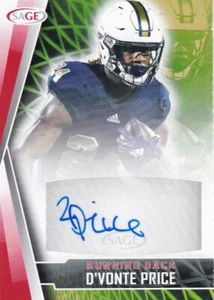 2022 SAGE Autographs Red D'vonte Price #A-DVP Auto - Picture 1 of 1