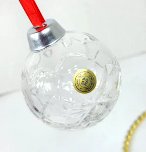 Vintage Hand Cut Lead Crystal Glass Ball Ornament 24% Czech Republic - Picture 1 of 10