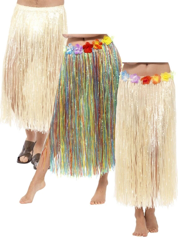 Hula Skirt Adults Hawaiian Theme Fancy Dress Party Grass Skirts Hula Beach - Image 1 of 1