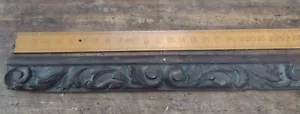 More details for carved reclaimed wooden panel / pediment salvaged antique repurpose project 2 ft