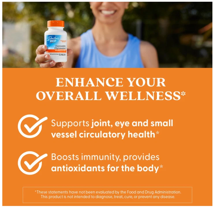 Doctors Best Fitosoma de Curcumina Vegano No OGM Sin Gluten y Soja 180 Biodisponible Foto 1 de 4