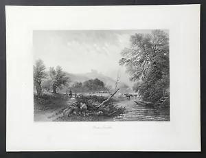 DOVER CASTLE 1875 in Kent engraved print Picturesque Europe - Picture 1 of 3
