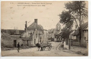 CRUGNY - Marne - CPA 51 - Entrée Nord rue du Carrouge - Attelage - Imagen 1 de 1