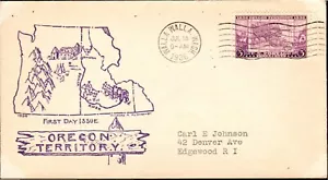 783 Oregon Terr FDC, McDonugh/Dee Cachet, Walla Walla, Wash, TA, OF - Foto 1 di 4