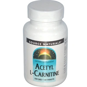 Source Naturals, Acetyl L-Carnitine, 500 mg, 60 Tablets - Picture 1 of 2