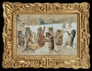 Musikalische Katzen Miniatur Puppenhaus Kunst Bild 8275 - Bild 1 von 1