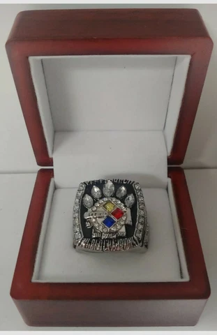 Hines Ward - 2005 Pittsburgh Steelers Super Bowl Silver Color Ring W Display Box Cover