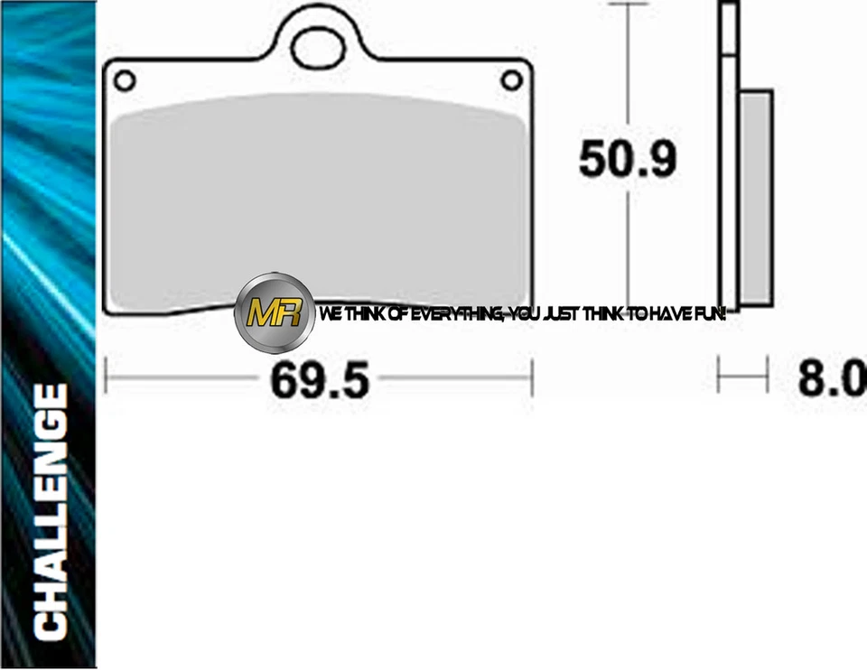 FOR CAGIVA RIVER 600 1995 95 FRONT SINTERED BRAKE PADS BRAKING METAL - Image 1 of 1