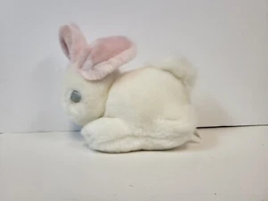 Vintage Eden Wind Up Plush White Bunny With Pink Ears Works - Picture 1 of 14