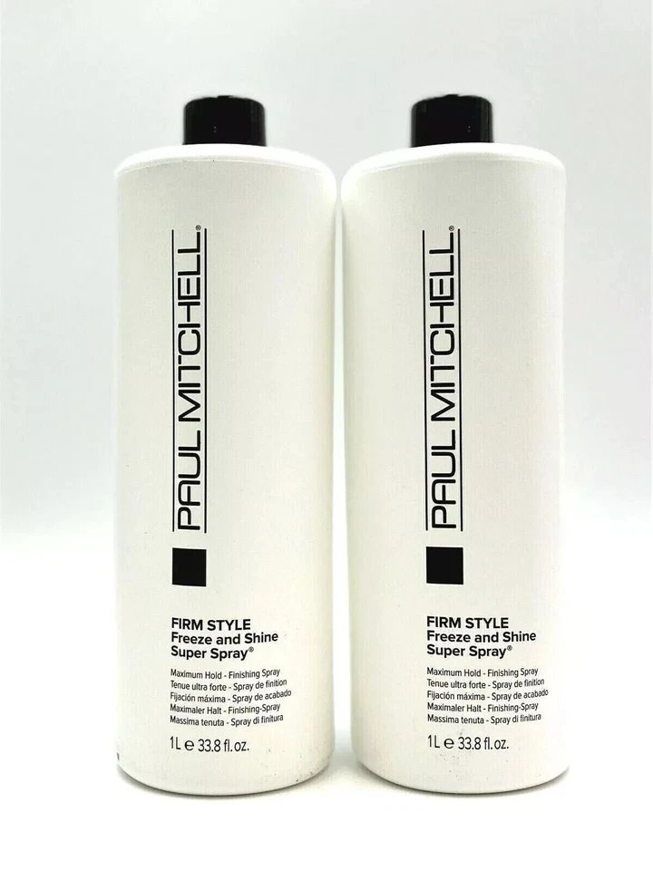 2 PACK Paul Mitchell Firm Style Freeze & Shine Super Spray Maximum Hold 33.8 oz - Image 1 of 1