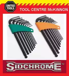 SIDCHROME 18pce LONG ARM BALL POINT HEX / ALLEN KEY SET – METRIC & A/F - Picture 1 of 2