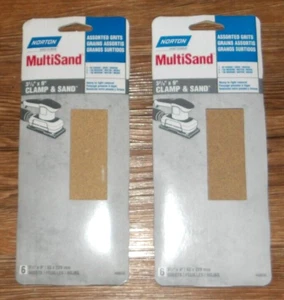 Norton Two Packs Of 6 Each 3 2/3 X 9 Clamp & Sand - Picture 1 of 1