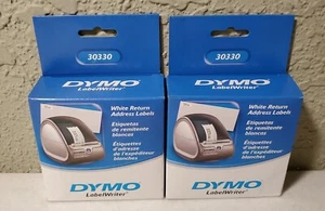 Lot of 2 Dymo LabelWriter Return Address 30330 Labels, 3/4"x 2" White 500/Box - Picture 1 of 3