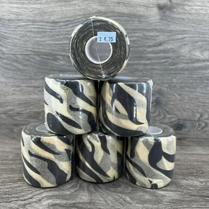 Patterned Medical Pre-Wrap Set of 6 Zebra Print Black White Pre Wrap Headband - Picture 1 of 4