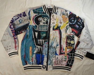 Jean-Michel Basquiat Members Only Windbreaker Jacket Mens Large NEW - Image 1 of 4