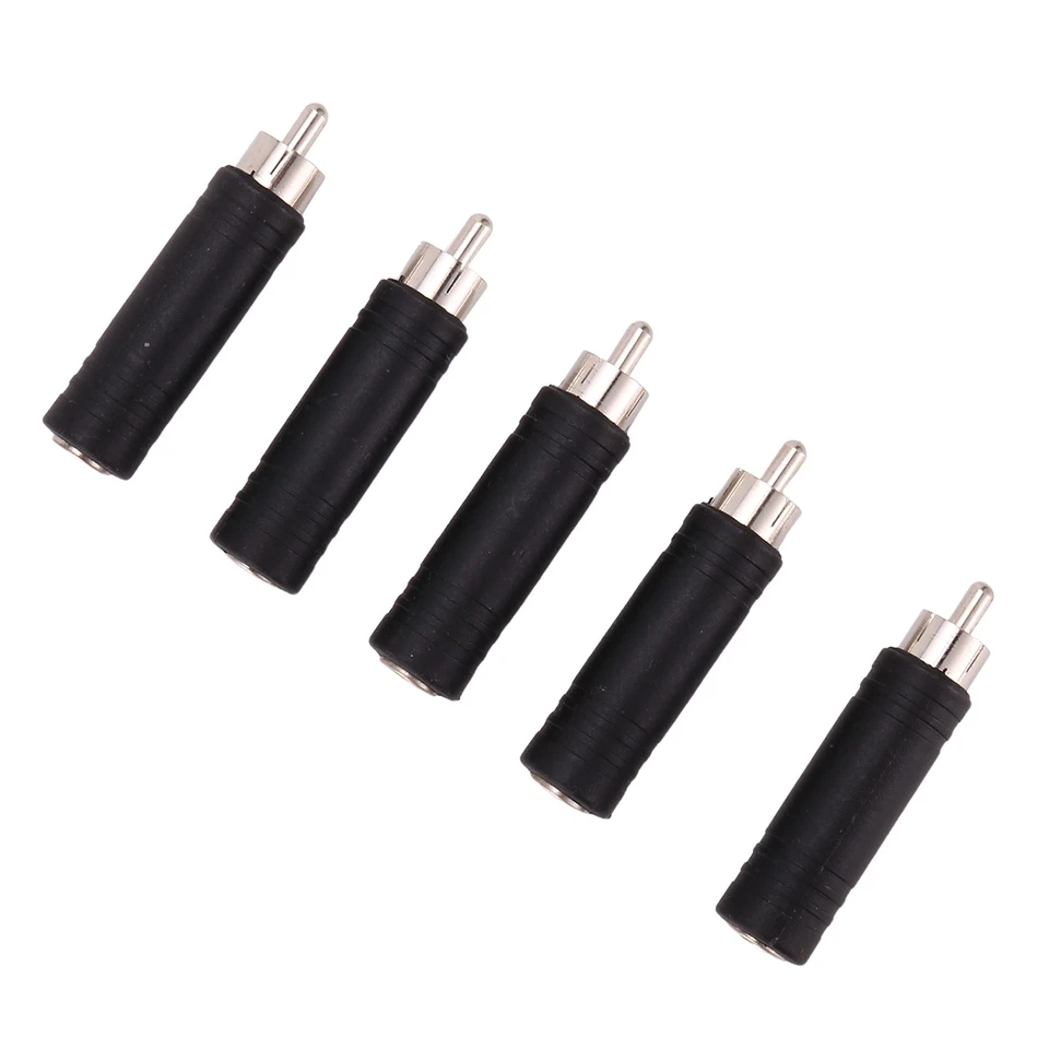 5x 6.35mm 1/4 inch Mono Female Jack to  Male Plug Audio Adapter Cable5719 - Image 1 of 3