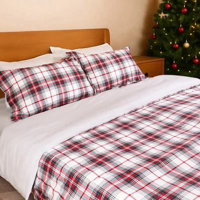 Kingrest 100% Organic Cotton Christmas Duvet Cover Set Soft Bedding Sets - Image 1 of 4