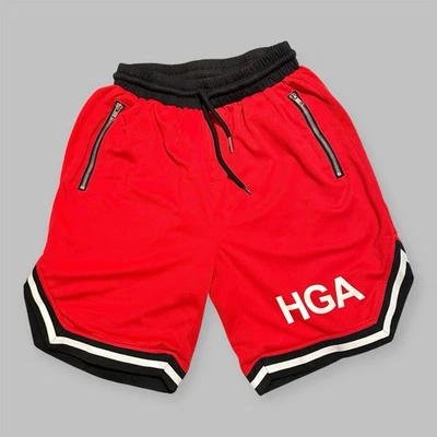 Native Supply HGA Mens Size Medium Red Mesh Lined Board Shorts - Image 1 of 4