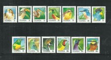 UGANDA. Año: 1992. Tema: SERIE BASICA. FAUNA. AVES.