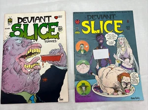 Deviant Slice Funnie Issue 1 & 2 1st Print 1972/1973 Print Mint - Picture 1 of 14