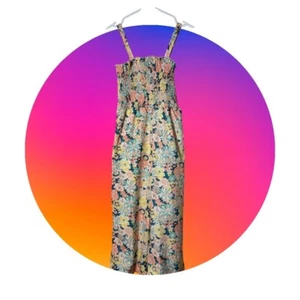 Girls 6Y Floral Polyester Jumpsuit, Romper, Elastic top - Picture 1 of 12