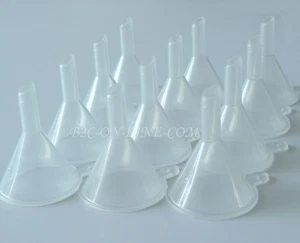 100x Mini Plastic Filling Bottle Tools Small Funnels Transfer Liquid Tools - Picture 1 of 8