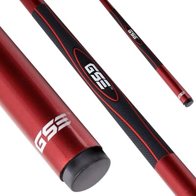 GSE GAMES & SPORTS EXPERT 58" 2-Piece Fiberglass Graphite Composite Billiard Pool Cue Stick 18oz - Red
