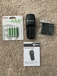 RadioShack AAA Battery Kit (4 Rechargable Batteries, Charger + Manual, & Holder) - Picture 1 of 1