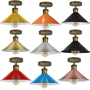 Lámpara de techo industrial empotrada vintage lámpara de salón bombilla LED - Imagen 1 de 70